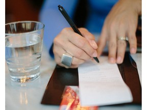 Paying restaurant bill. Photo by Getty Images.