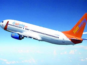 A Sunwing plane is seen in this file photo.