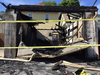 The shell of a garage at 1242 Windermere Rd. in Windsor is pictured on Sept. 16, 2016. A fire broke out in the garage Thursday evening and caused $120,000 in damage to two garages and three homes.