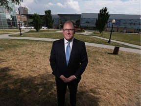 Windsor Mayor Drew Dlikens is photographed in front of the aquatic centre on Aug. 11, 2016.