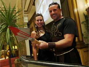 Tami, left, and Paul Mancini attend the Roman Feast at the Ciociaro Club in Windsor on Friday, September 16, 2016.