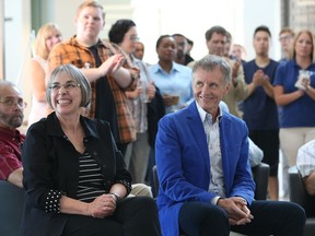 Erica Stevens Abbitt, director of the Humanities Research Group, and University of Windsor president Alan Wildeman, launching Humanities Week at the University of Windsor in 2015.