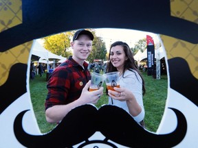 The Windsor Craft Beer Festival kicked off on Friday, October 14, 2016 at the Willistead Manor. Austin Badeau and Jordan Larocque, both 20, are shown at the event.