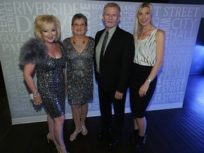 Kim Spirou, Margaret Chartier, Bill Burrows and Cheryl Hucker (left to right) attend the Chic @ the City 2 Charity Chix fashion show gala event at the City Grill in Windsor on Thursday, Oct. 20, 2016.