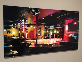A photographic view of the interior of Cheetah's strip club in downtown Windsor. Part of the Brenda Francis Pelkey exhibit now on display at the Art Gallery of Windsor.
