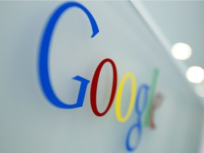 In this March 23, 2010, photo, the Google logo is seen at the Google headquarters in Brussels.