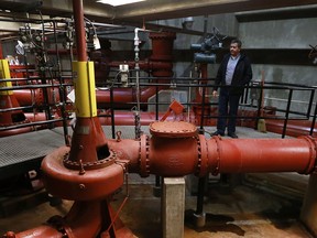 Sergio Mannina, manager of the Little River Pollution Control Plant in Windsor, is shown near the facility's pumps, on Thursday, Oct. 13, 2016.