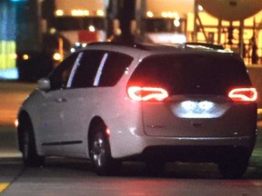 A Chrysler Pacifica comes off the line at the Windsor Assembly Plant just after midnight on Oct. 11, 2016, with word that a tentative agreement had been reached between Unifor and FCA.