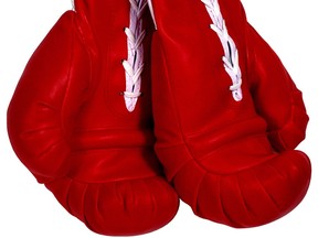 A pair of boxing gloves are pictured in his 2006 file photo.