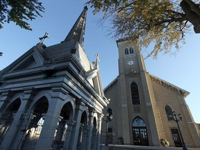 The front of St. Anne's Catholic Church in Tecumseh is pictured on Oct. 7, 2016.