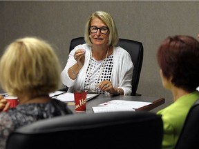 Ronna Hope Warsh heads up a meeting at the VON offices in Windsor in August 2015. Company representatives were on hand to discuss women in leadership roles.