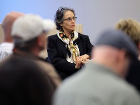 Ontario Environmental Commissioner Dianne Saxe speaks to a group of local residence at the Ojibway Nature Centre on Oct. 13, 2016.