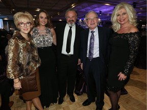 Shari Cunningham, left, Jessica Grbevski, Peter Grbevski, Dave Langstone and Sonja Grbevski attend the annual Hospice Gala at the Caboto Club in Windsor on Oct. 14, 2016.