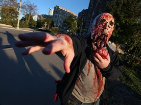 George Des Rosiers takes part in the annual Zombie Walk in Dieppe Park in Windsor on Saturday, October 22, 2016.