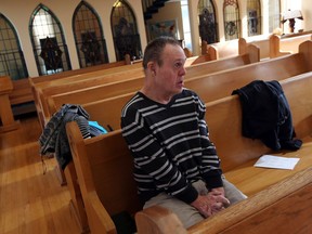 John Rossiter attends a church service at St. Paul's Anglican Church in Essex on Sunday, October 23, 2016.