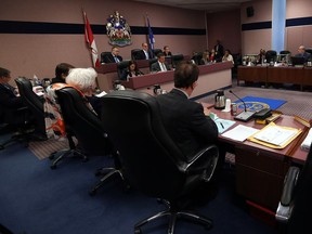 City councillors discuss flooding concerns during a council meeting at city hall in Windsor on Monday, October 3, 2016.