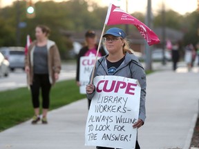 Library worker Laura Borland has been walking the picket line for 116 days.