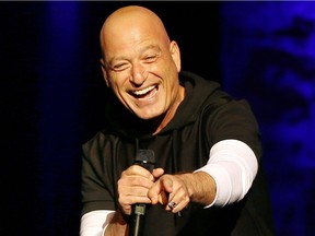 Howie Mandel points to a audience member for a delivering a funny punchline at The Colosseum at Caesars Windsor October 21, 2016.