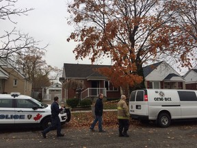 Investigators with the Ontario Fire Marshal and Windsor police are on scene at a fire at 1469 Arthur Rd. in Windsor on Nov. 23, 2016.
