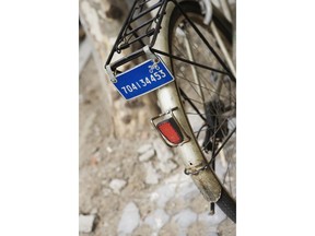 Bicycle licence plate. Photo by Getty Images.