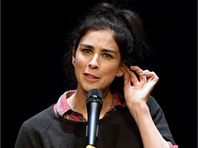 Comedian/actress Sarah Silverman performs her standup comedy routine at MGM Grand Hotel & Casino on Oct. 21, 2016 in Las Vegas.