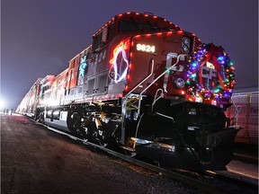 The CPR Holiday Train is seen at the CP rail yard on Dec. 2, 2010.