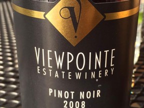 A bottle of Viewpointe Estate Winery's Pinot Noir is shown in this undated file photo.