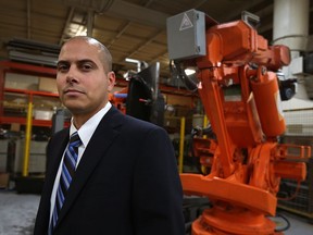 Jonathan Azzopardi, president of Laval International, is photographed inside the shop in Windsor on Dec. 4, 2015. Azzopardi is concerned over what effect Donald Trump's presidency will have on the company's Mexico operations.