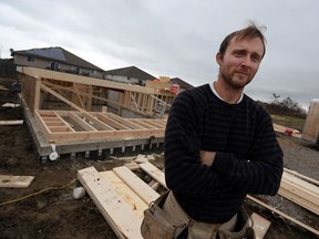 Builder Steve Docherty stands next to one of his builds in Windsor on Nov. 24, 2016. The construction trades are still in need of workers to fill jobs.