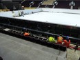 Work continues on the pool for the 2016 FINA Swimming Championships at the WFCU Centre in Windsor on Nov. 24, 2016.