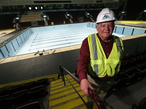 Project manager Don Sadler is photographed as crews continue to work on the installation of the pool at the WFCU Centre for the upcoming FINA championships in Windsor on Nov. 28, 2016.