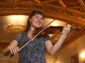 Windsor Symphony Orchestra violinist Yolanda Bruno plays a  ca. 1700 Taft Stradivari violin on loan from the Canada Council for the Arts.