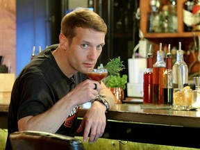 Jamie Waldron of the YouTube show Indie Kitchen samples The Big Fig and The Pomander at Blind Owl cocktail bar in downtown Windsor on Nov. 22, 2016. Waldron was visiting the downtown Windsor business to shoot an episode of the show.