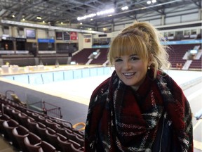 FINA volunteer Nadia Pizzolitto, a fourth-year University of Windsor student, is seen at WFCU Centre on Nov. 28, 2016.