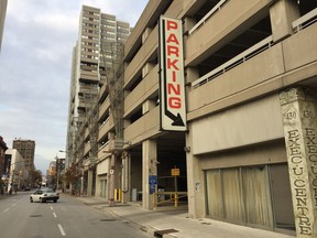 Exterior of the Pelissier Street Parking Garage in downtown Windsor is seen on Nov. 8, 2016.