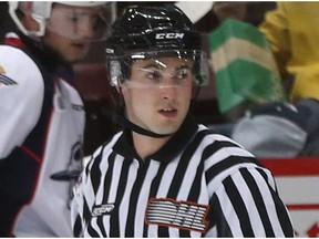 Former Windsor Spitfire Mitch Dunning has worked the past two seasons as an OHL linesman, but he's headed to the NHL in 2018-19 as a referee.