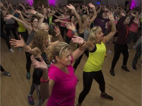 The Zumba Glow 3 Dance Party packed a banquet hall at the Caboto Club Friday evening, Nov. 4, 2016.  Proceeds from the event go to T2B paediatric programs.