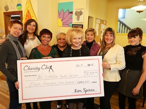 The Charity Chix, self-styled “goddesses of goodness” donated $11,729 to the Windsor Youth Centre Friday.