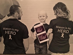 Around the one year anniversary of Mason Macri's heart-wrenching death last June, the four-year-old cancer victim's parents are expecting the arrival of a child.