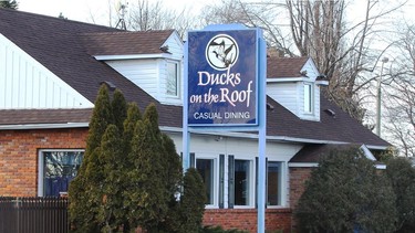 The front of Ducks on the Roof restaurant in Amherstburg is shown on Dec. 29, 2016.
