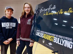 The University of Windsor invited students from local Catholic schools to the match-up between the men's hockey team with the Nipissing Lakers. An anti-bullying presentation was given prior to the game. Guy Graham and Trinytee Leonard, both 13, shared their thoughts on bullying.