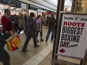 Shoppers take advantage of Boxing Day sales at Devonshire Mall, Monday, Dec. 26, 2016.