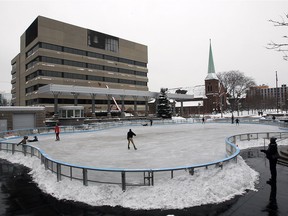 The Charles Clark Square skating rink opened for the season on Tuesday, December 12, 2016.