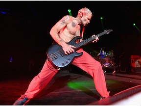 Guitarist Flea of the Red Hot Chili Peppers performs onstage on Feb. 6, 2016 in San Francisco.