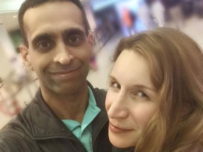 Toronto neurosurgeon Mohammed Shamji, left, has been charged with the murder of his wife, 40-year-old Elana Fric.