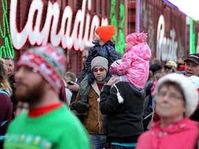 The crowd gathers for the Holiday Train's visit to Windsor on Nov. 30, 2016.