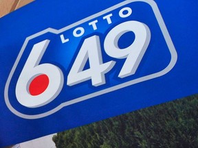 The Lotto 6/49 logo on an BCLC advertisement.