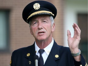 Windsor fire Chief Bruce Montone speaks at a news conference on Oct. 10, 2016.