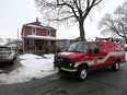 Fire investigators look in to the cause of a fire in the 1500 block of Hickory on Friday, Dec. 23, 2016.