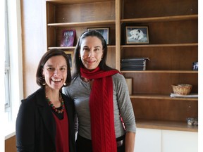 University of Windsor professors Sheri McGowan, left, and Josee Jarry will study ashtanga yoga's benefits on breast cancer survivors.